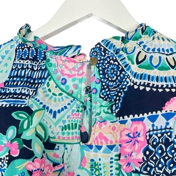 Lilly Pulitzer Talisa Top Lookin Sharp Multi Size XS NEW - Picture 8 of 12